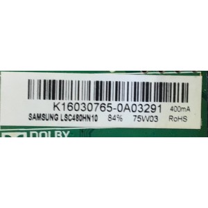 MAIN FUENTE PARA TV ATVIO / NUMERO DE PARTE K16030765 / TP.MS3393.PB801 / 102160300453 / 50043393B01750 / PANEL LSC480HN10 / DISPLAY LSC480HN10-B01 / MODELO AT48H1